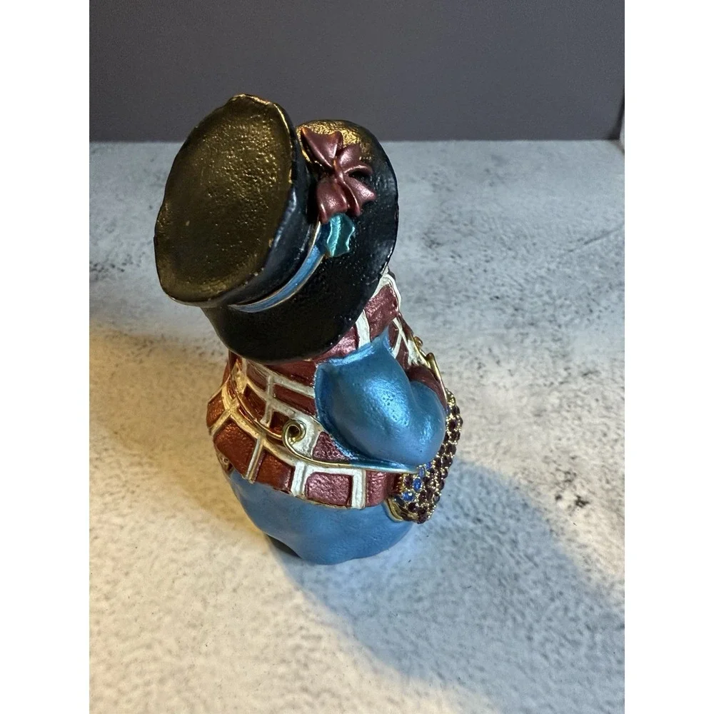 Metal Hinged Trinket Box 